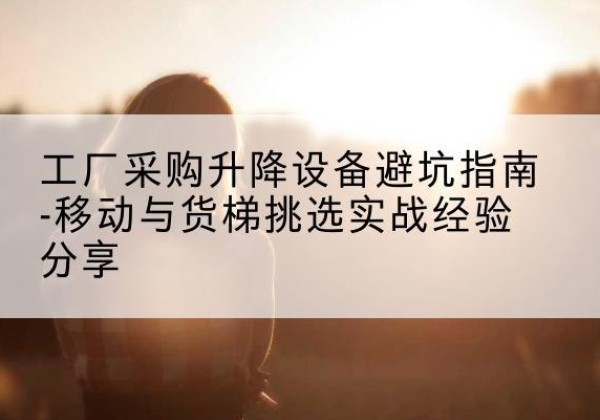 元宝移动式升降机怎么选-工厂采购升降设备避坑指南-移动与货梯挑选实战经验分享